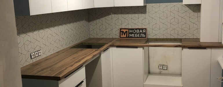 Светлая, матовая кухня углом фото 2 Светлая, матовая кухня углом фото 2